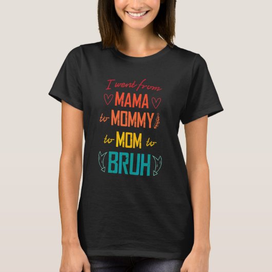 私はママからママへブルママへ行った Tシャツ (正面)