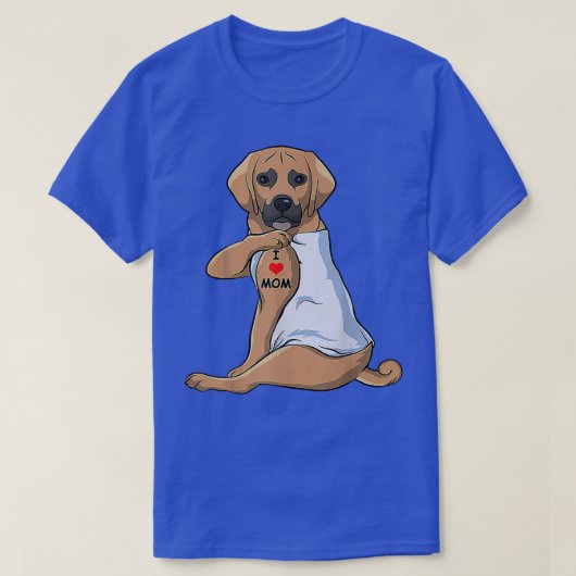 私はママが大好き女性タトゥーパグルママ犬の恋人Wome Tシャツ (デザイン正面)