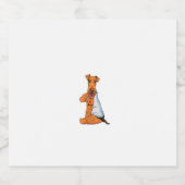 私はママが大好き女性タトゥーAiredale Terrier Mom Dog スパークリングワインラベル (シングルラベル)