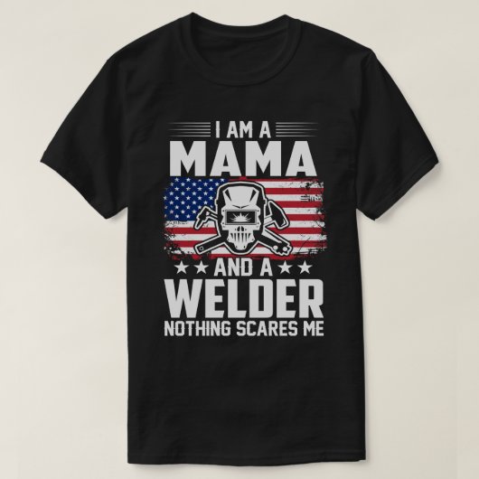 私はママで何も怖くない Tシャツ (デザイン正面)