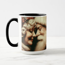 私はママのキスサンタクリスマスコーヒーマグカップを見た マグカップ