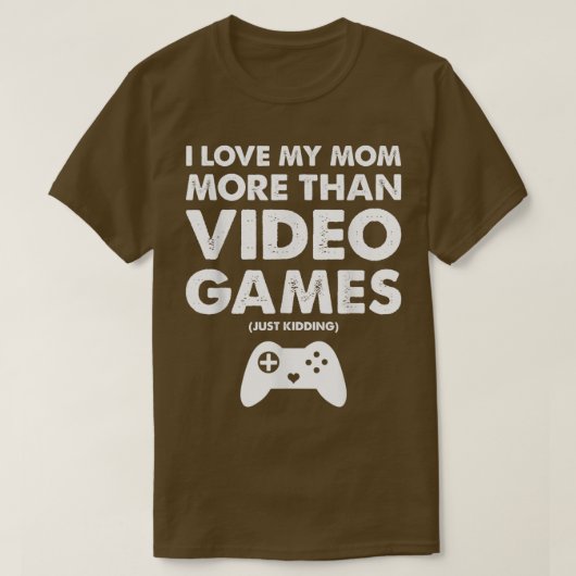私はママのビデオゲームが大好き、男の子たち10代の Tシャツ (デザイン正面)