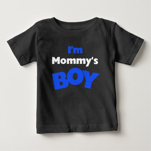 私はママの少年 ベビーTシャツ (正面)
