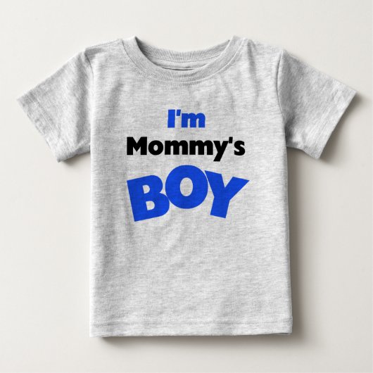 私はママの少年 ベビーTシャツ (正面)
