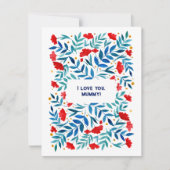 私はママの日のカードをミイラの魔法の庭を愛している シーズンカード (正面)