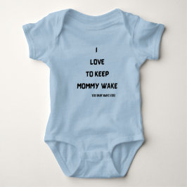 私はママの目保が大好き |巧妙なことわざ | ベビーボディスーツ