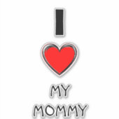 私はママの「アートハート」が大好き シール (正面)