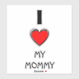 私はママの「アートハート」が大好き シール