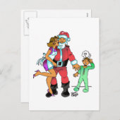 私はママキスのサンタクロースを見た シーズンポストカード (正面/裏面)