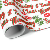 私はママサンタキスをするを見た ラッピングペーパー (ロールコーナー)