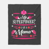 私はママタイポグラフィで超大国 フリースブランケット (正面)