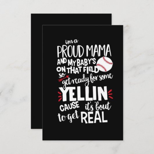 私はママ誇りを持ったでベビーの現場にいる エンクロージャーカード (正面/裏面)