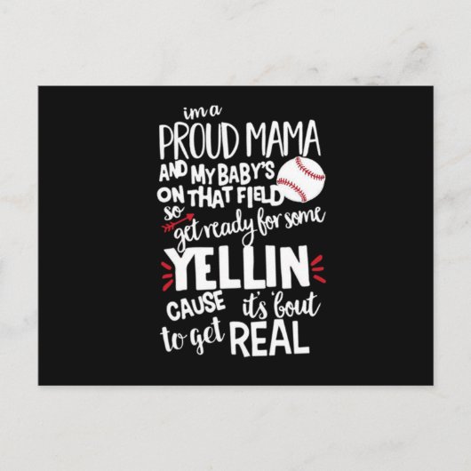 私はママ誇りを持ったでベビーの現場にいる 案内ポストカード (正面)