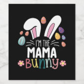 私はママ・バニー・イースターの家族のマッチング ワインラベル (シングルラベル)