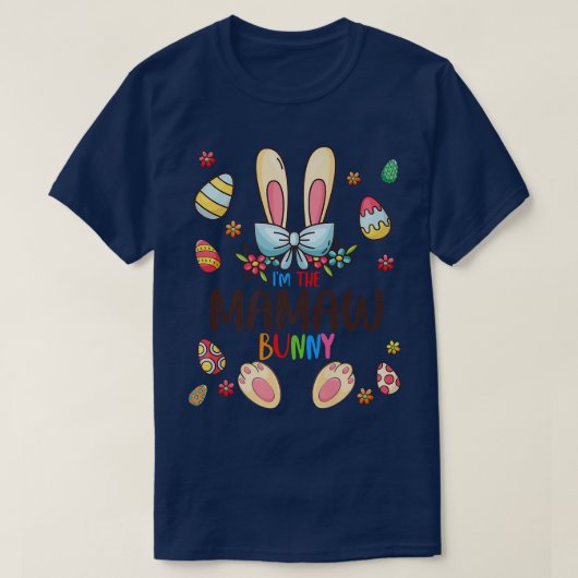 私はマムフバニーイースターデーマッチングファミリー卵 Tシャツ (デザイン正面)