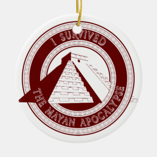 私はマヤの黙示録のオーナメントを生き延びました セラミックオーナメント