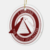 私はマヤの黙示録のオーナメントを生き延びました セラミックオーナメント (左)