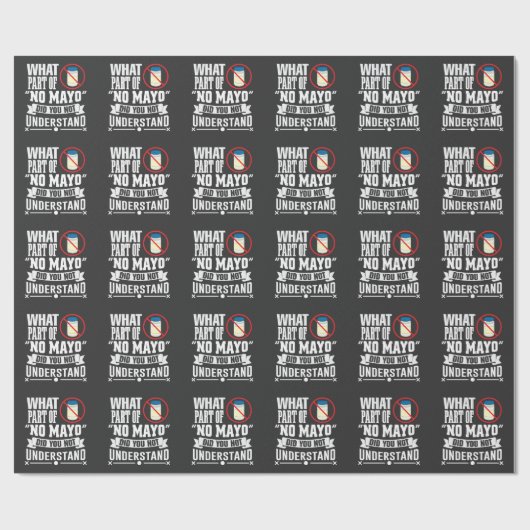 私はマヨネーズ大嫌いマヨ – マヨネーズグルメジョーク ラッピングペーパー (フラット)