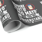 私はマヨネーズ大嫌いマヨ – マヨネーズグルメジョーク ラッピングペーパー (ロールコーナー)