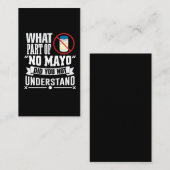 私はマヨネーズ大嫌いマヨ – マヨネーズグルメジョーク 名刺 (正面/裏面)