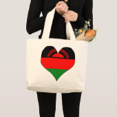 私はマラウィを愛します ラージトートバッグ (正面(商品))
