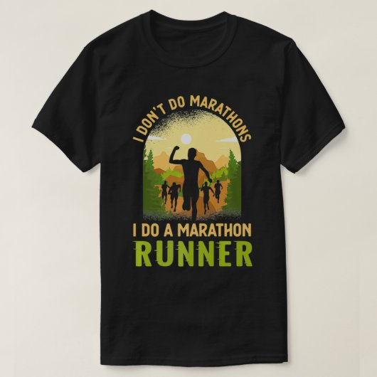 私はマラソンをやらないランナーランニングの Tシャツ (デザイン正面)