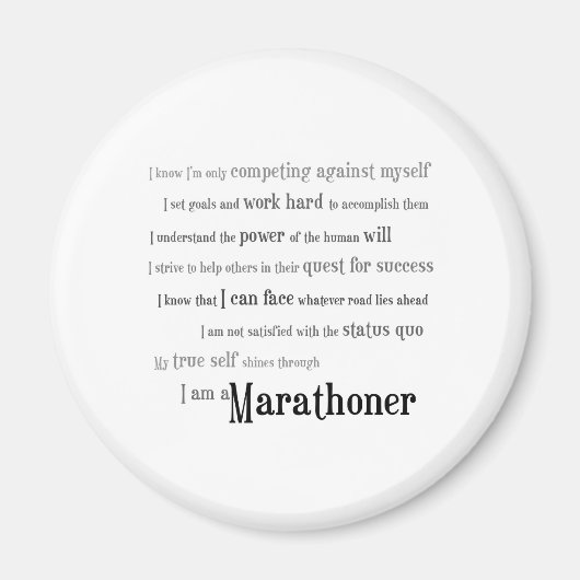 私はマラソン選手だ マグネット (正面)