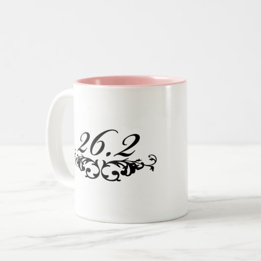 私はマラソン選手です ツートーンマグカップ (正面左)