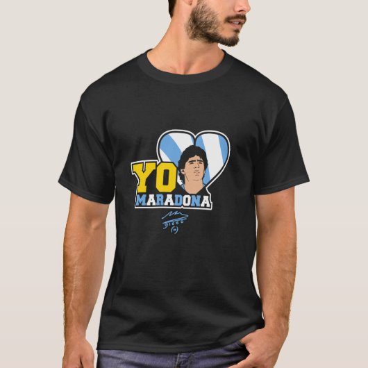 私はマラドーナが好き Tシャツ (正面)