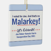 私はマラルキーではないジョーに投票したプロバイデン氏 セラミックオーナメント (右)
