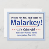 私はマラルキーではないジョーに投票したプロバイデン氏 ポストカード (正面/裏面)