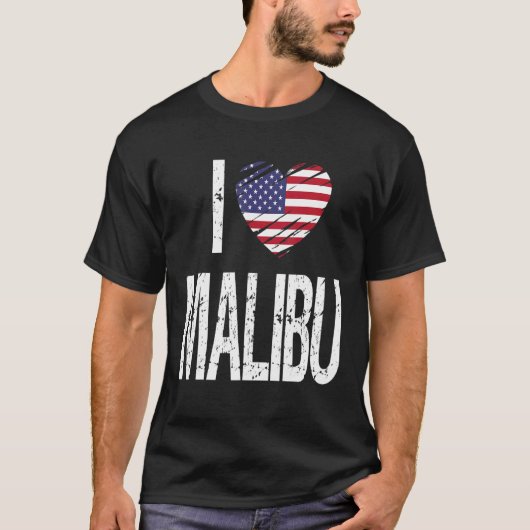 私はマリブが大好き Tシャツ (正面)