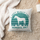 私はマリングリーンの馬が大好き クッション (ブランケット)