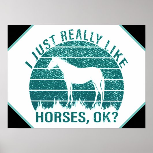 私はマリングリーンの馬が大好き ポスター (正面)