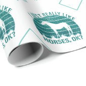 私はマリングリーンの馬が大好き ラッピングペーパー (ロールコーナー)