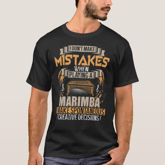 私はマリンバの時は遊間違わない Tシャツ (正面)