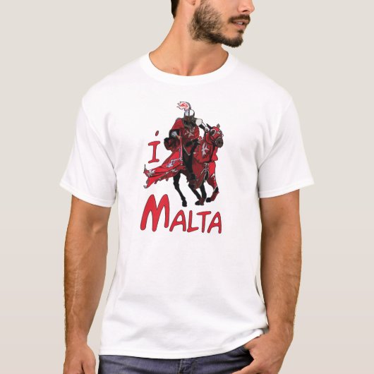 私はマルタのTシャツを愛します Tシャツ (正面)