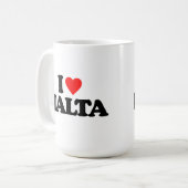 私はマルタを愛します コーヒーマグカップ (正面左)
