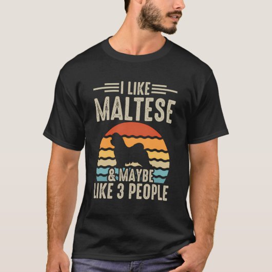 私はマルチーズが好きかもしれない3人 Tシャツ (正面)