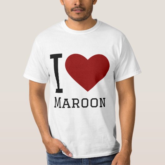 私はマルーン広場のステッカーが大好き Tシャツ (正面)
