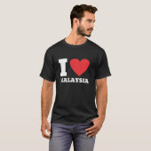 私はマレーシアIハートマレーシア家族旅行Mal大好き Tシャツ (正面フル)