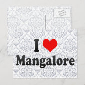私はマンガロール、インドが大好き ポストカード (正面/裏面)
