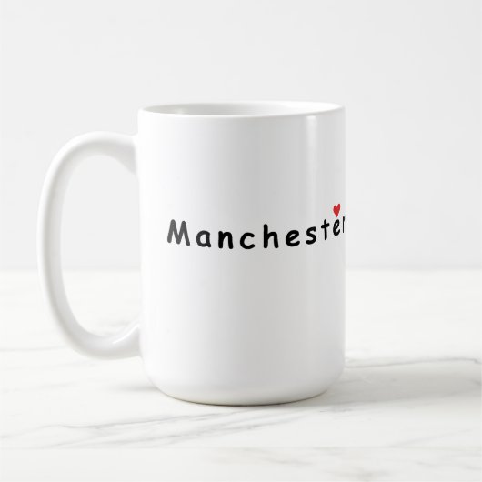 私はマンチェスターが大好き コーヒーマグカップ (左)