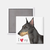 私はマンチェスター・テリアが大好き マグネット (正面/裏面)