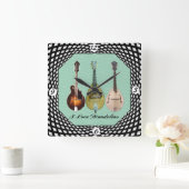 私はマンドリンが大好きです スクエア壁時計 (ホーム)