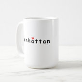 私はマンハッタンが大好き コーヒーマグカップ (正面左)