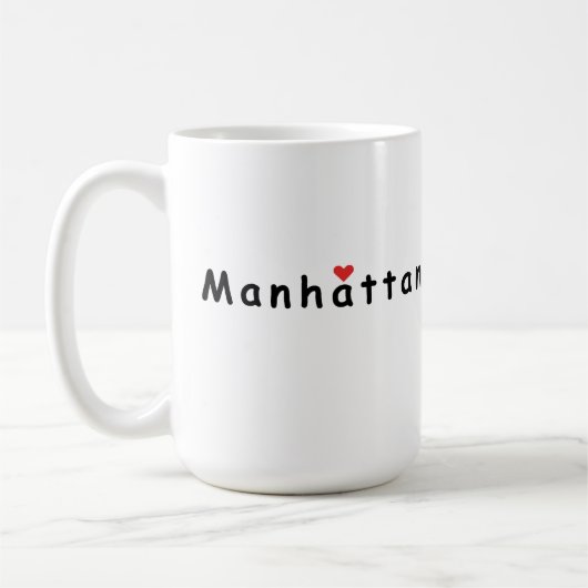 私はマンハッタンが大好き コーヒーマグカップ (左)