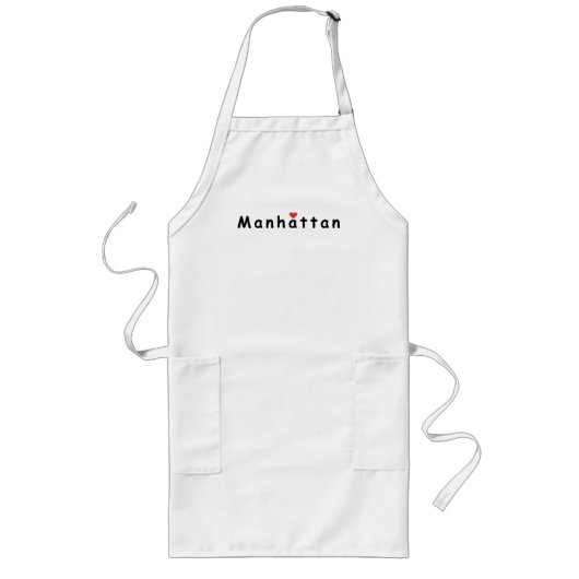 私はマンハッタンが大好き ロングエプロン (正面)