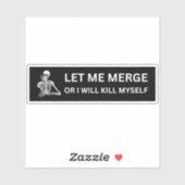 私はマージするか、私は自分自身を殺すだろう – 面白いパロディ シール (シート)