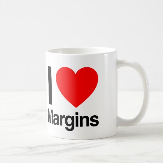 私はマージンを愛する コーヒーマグカップ (右)